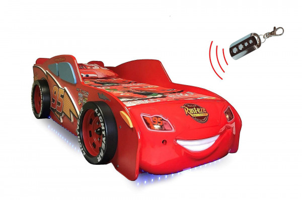 Disney Cars Autobett Mc Queen 90x190 cm LED &amp; Sound rot