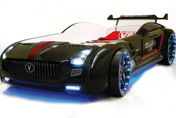 Autobett Roadster 90x190 cm LED Sound schwarz