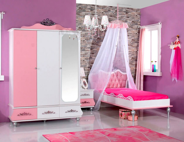 Kinderzimmer Spar Set Prinzessin Anastasia Mädchenzimmer rosa 2-tlg